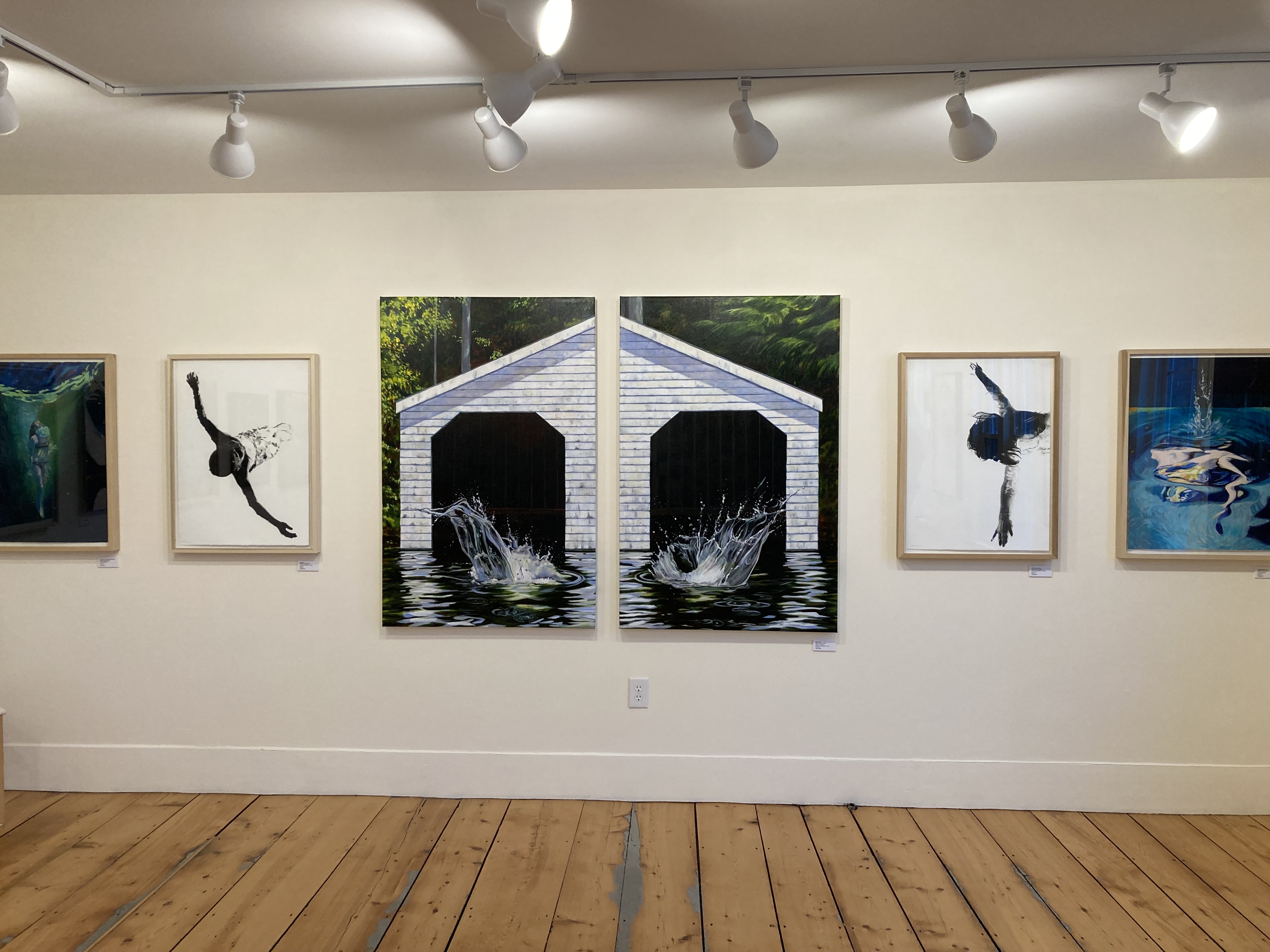 Kat O'Connor Photograph of Boat House in a gallery