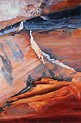 Kat O'Connor light rocks abstract acrylic painting