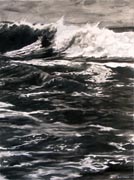 Kat O'Connor graphite acrylic drawing ocean