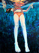 Kat O'Connor Acrylic painting figure Isola Bella