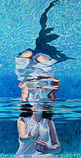 Kat O'Connor oil painting figure water