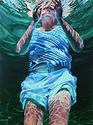 Kat O'Connor oil painting figure water